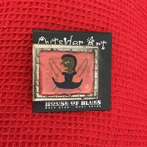 Outsider Art Red-pink Enamel Pin -House of Blues, Sunset Blvd!